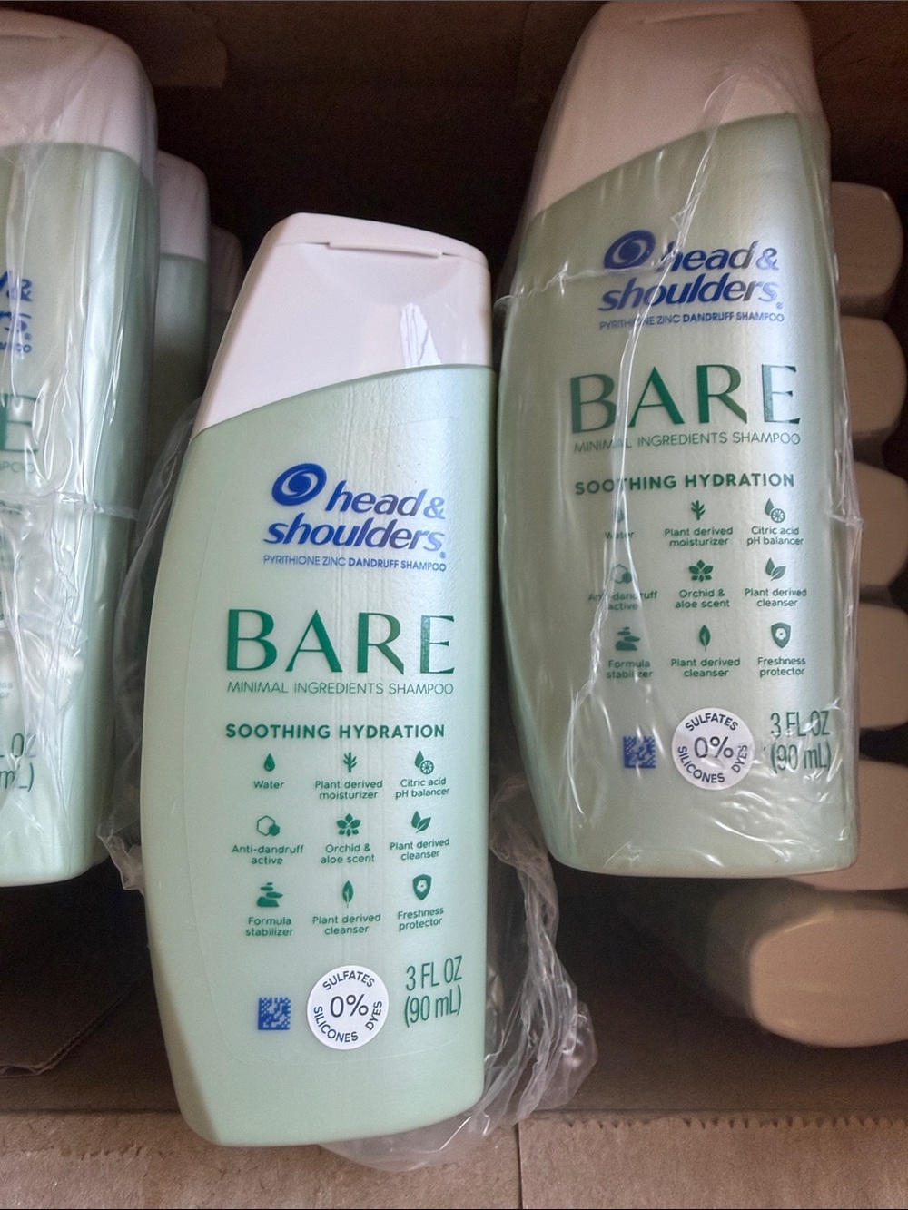 Head And Shoulders Bare Smoothing Hydration Shampoo 12 bottles each 3 oz